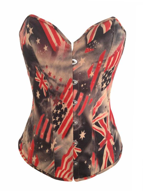 Pattern flag corset